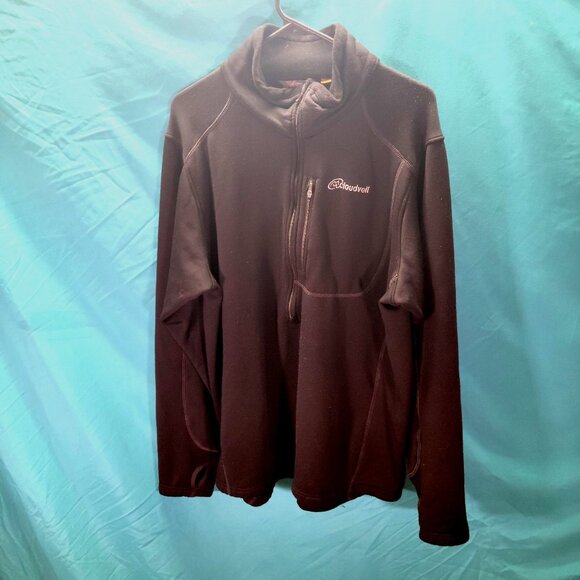 Cloudveil Men's XL Pullover Fleece Jacket Black 93% Polyester 7% Spandex - Picture 1 of 10